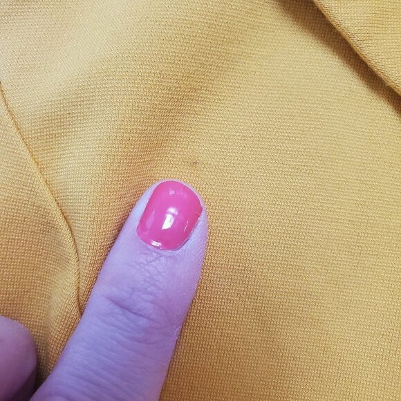 Modcloth Asymmetric Zipper Collar Mustard Yellow Dress Pockets XS - Picture 7 of 7